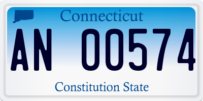 CT license plate AN00574