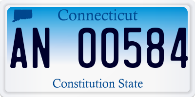 CT license plate AN00584