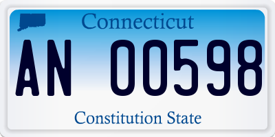 CT license plate AN00598