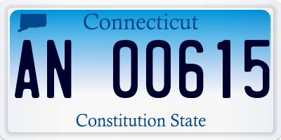 CT license plate AN00615