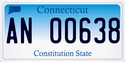 CT license plate AN00638