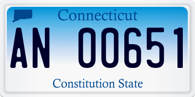 CT license plate AN00651