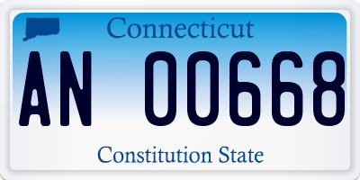 CT license plate AN00668