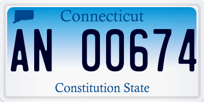 CT license plate AN00674