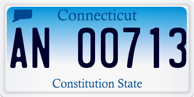 CT license plate AN00713