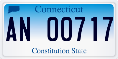 CT license plate AN00717
