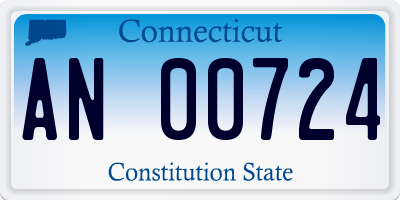 CT license plate AN00724