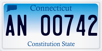 CT license plate AN00742