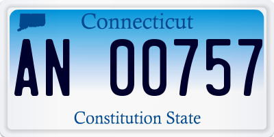 CT license plate AN00757