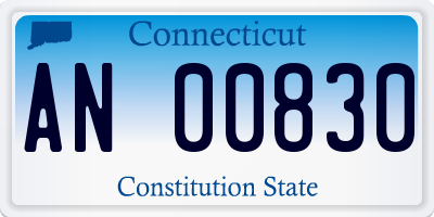 CT license plate AN00830