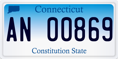 CT license plate AN00869