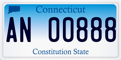 CT license plate AN00888