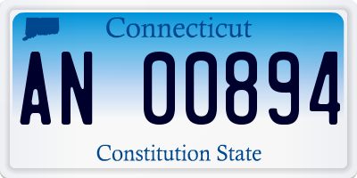 CT license plate AN00894