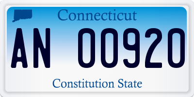 CT license plate AN00920
