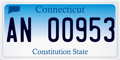 CT license plate AN00953