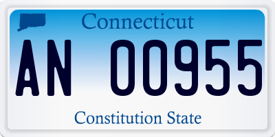 CT license plate AN00955