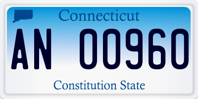 CT license plate AN00960