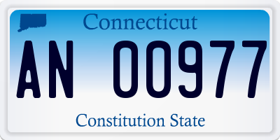 CT license plate AN00977