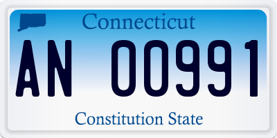 CT license plate AN00991
