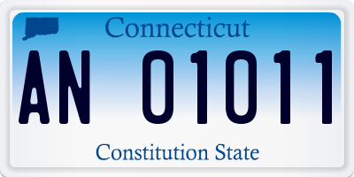 CT license plate AN01011