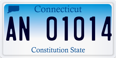 CT license plate AN01014