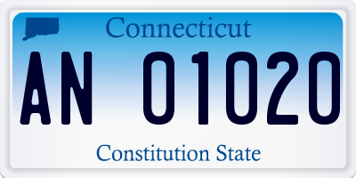 CT license plate AN01020