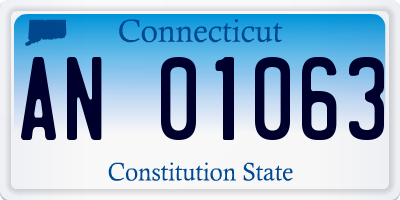 CT license plate AN01063