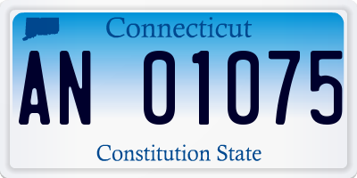 CT license plate AN01075