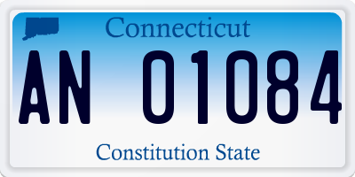 CT license plate AN01084