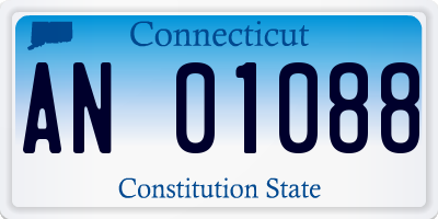 CT license plate AN01088