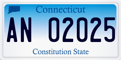 CT license plate AN02025