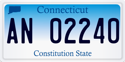 CT license plate AN02240