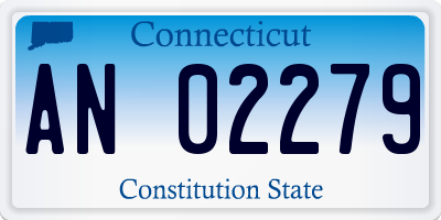 CT license plate AN02279