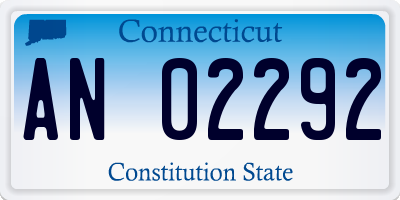 CT license plate AN02292