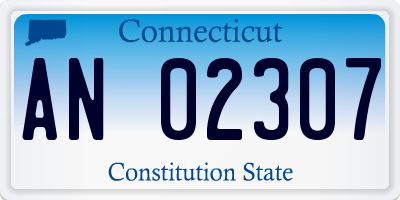 CT license plate AN02307