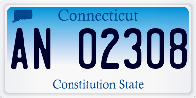 CT license plate AN02308