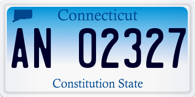 CT license plate AN02327