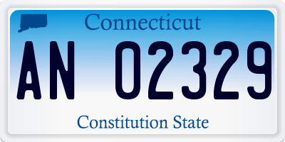 CT license plate AN02329