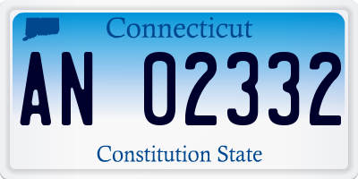 CT license plate AN02332