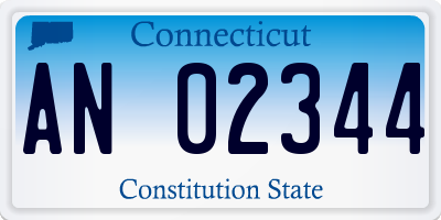 CT license plate AN02344