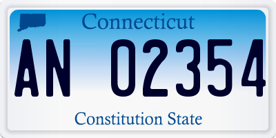 CT license plate AN02354