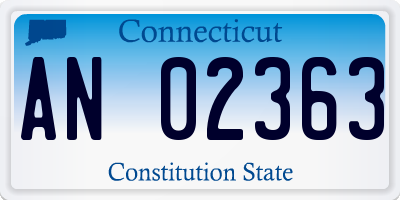 CT license plate AN02363