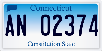 CT license plate AN02374