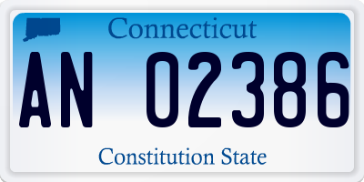 CT license plate AN02386