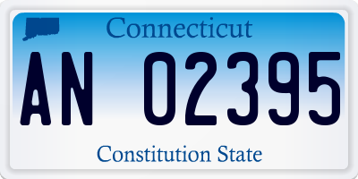 CT license plate AN02395