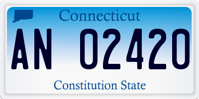CT license plate AN02420