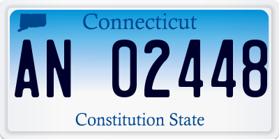 CT license plate AN02448