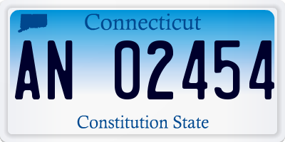 CT license plate AN02454