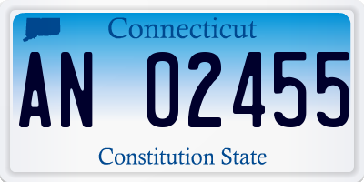CT license plate AN02455
