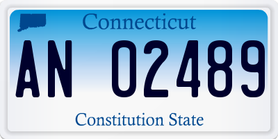 CT license plate AN02489